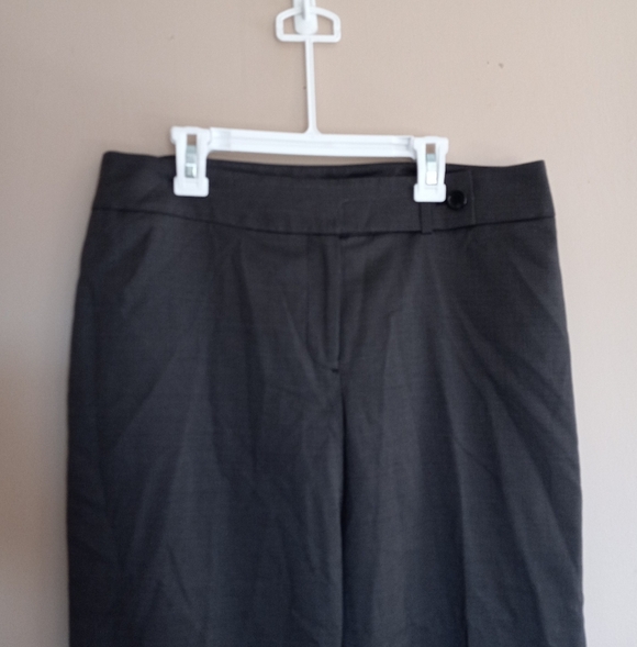 Ann Taylor Pants Women's 6 Black Margo Career Business Dress Slacks Micro Stripe - Picture 2 of 5